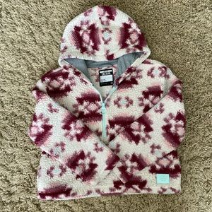 Justice Fleece cropped half zip size 12